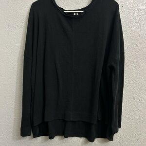 Anthropologie waffle knit long sleeve top